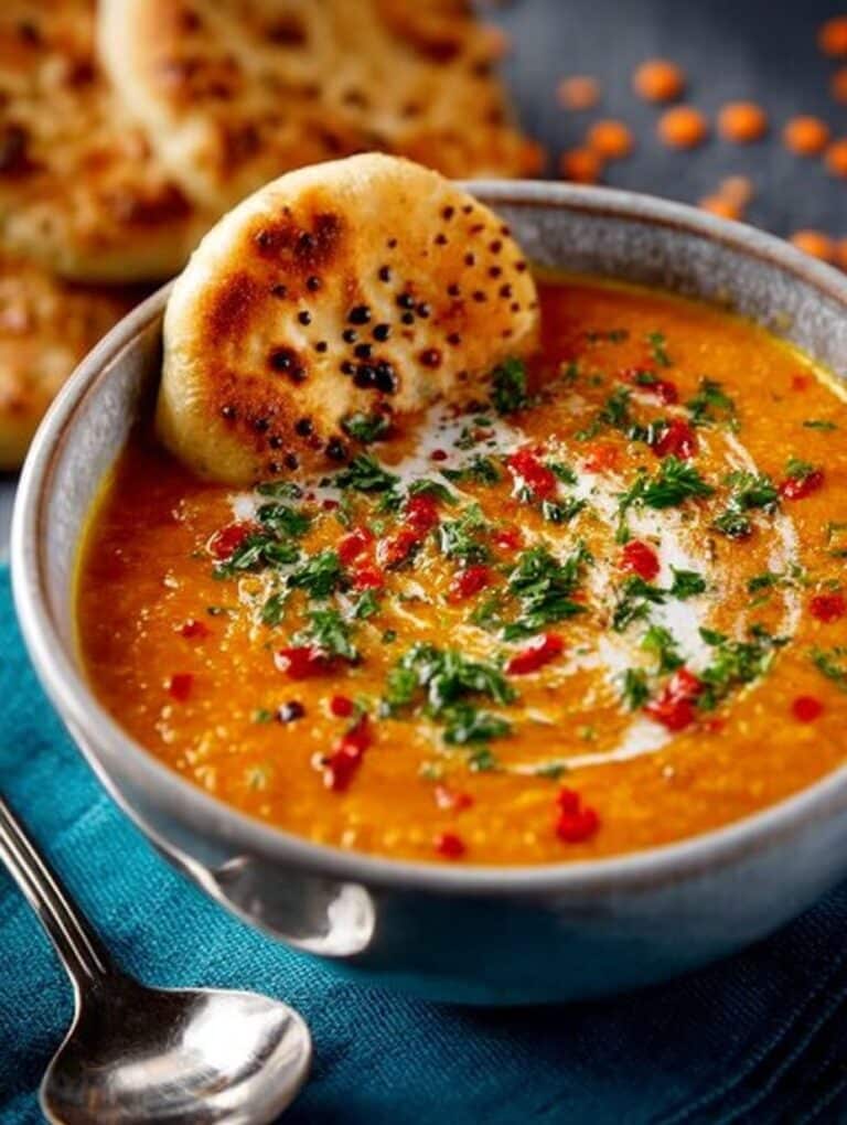 Herzhafte Rote Linsensuppe: Cremig, aromatisch & schnell zubereitet