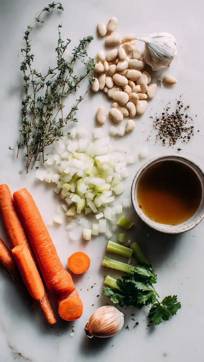 Albanische weiße Bohnensuppe