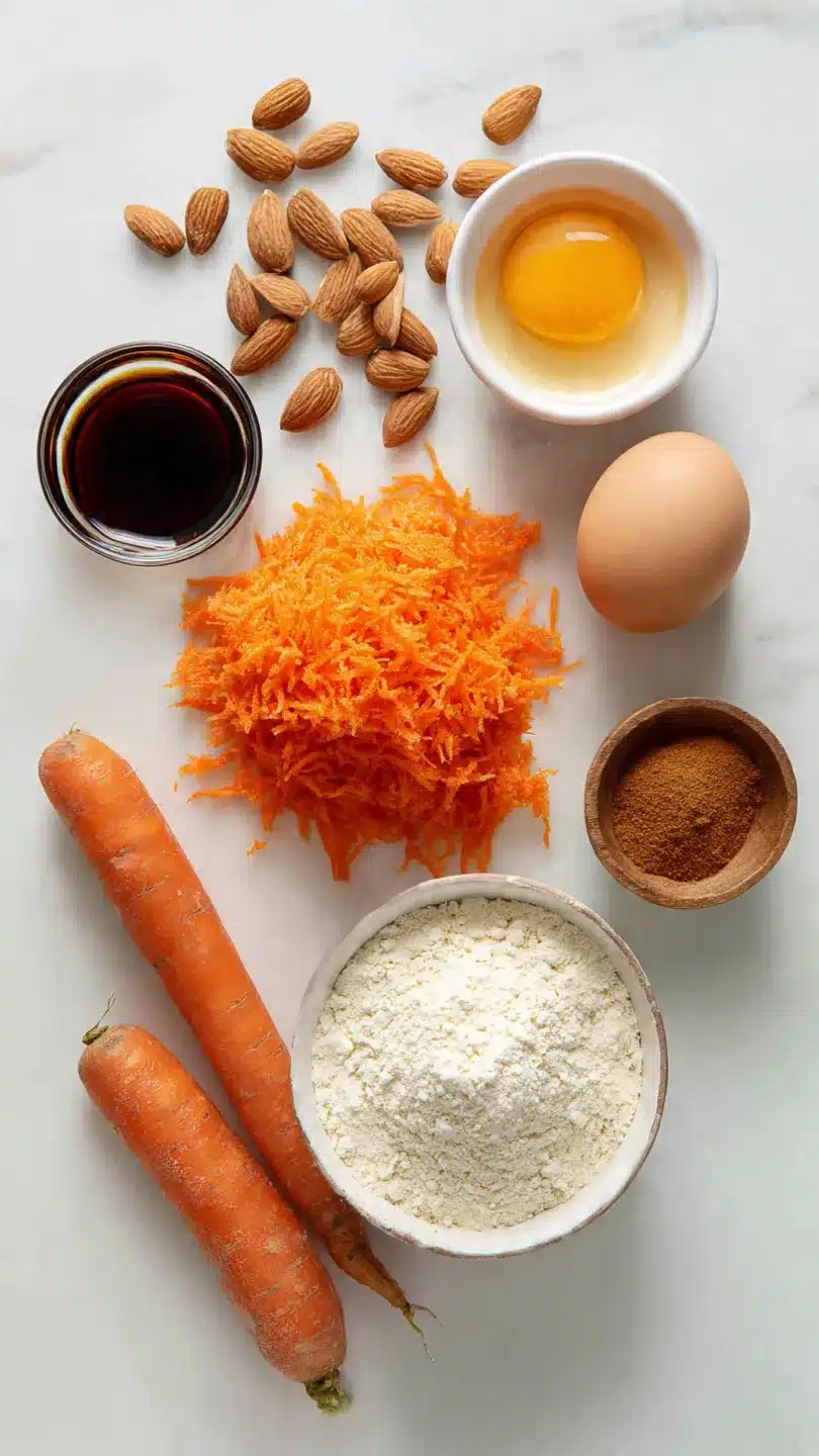 Zuckerfreier, mehlfreier Karottenkuchen