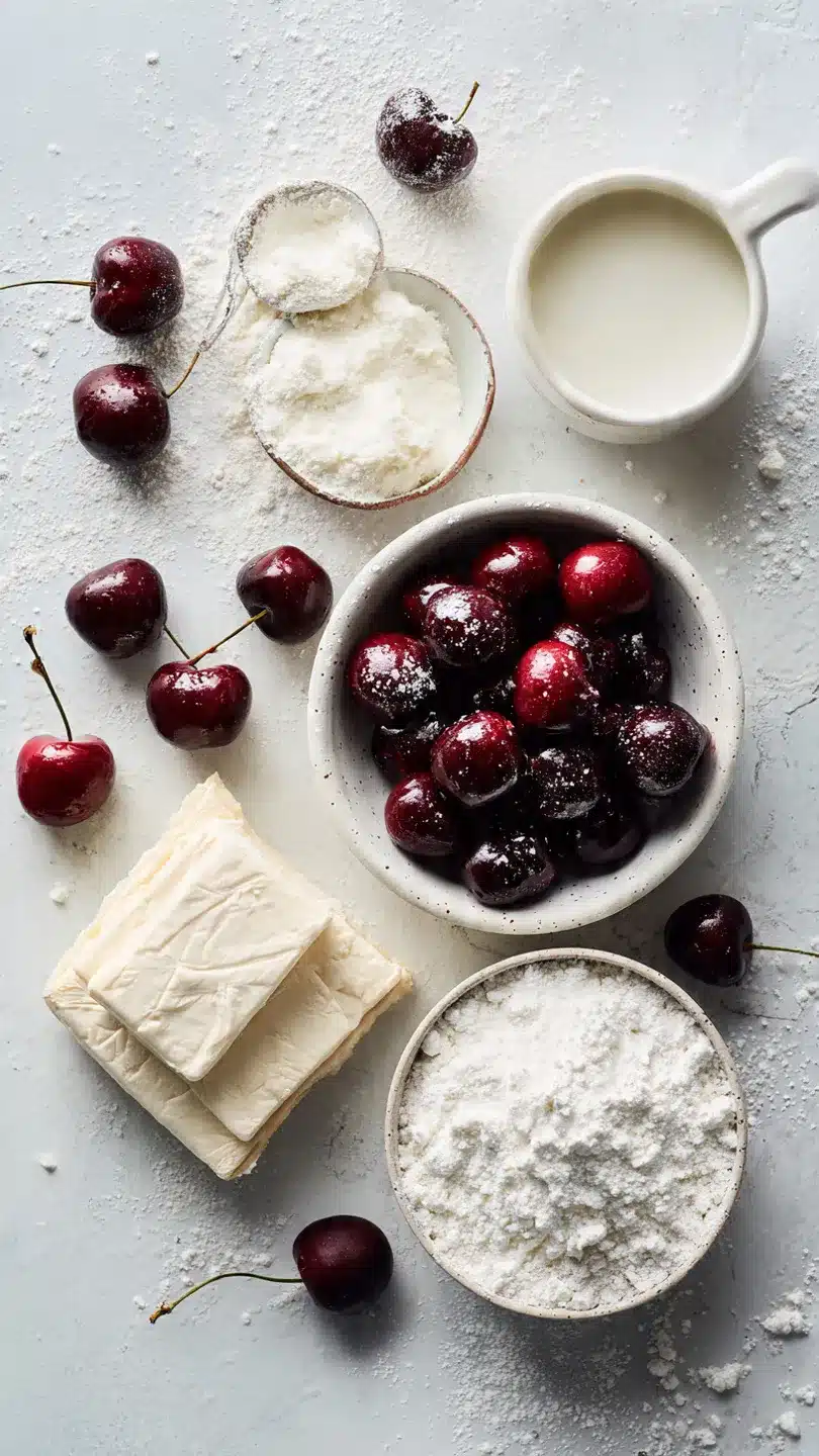 Kirschtaschen mit Frischkäsefüllung