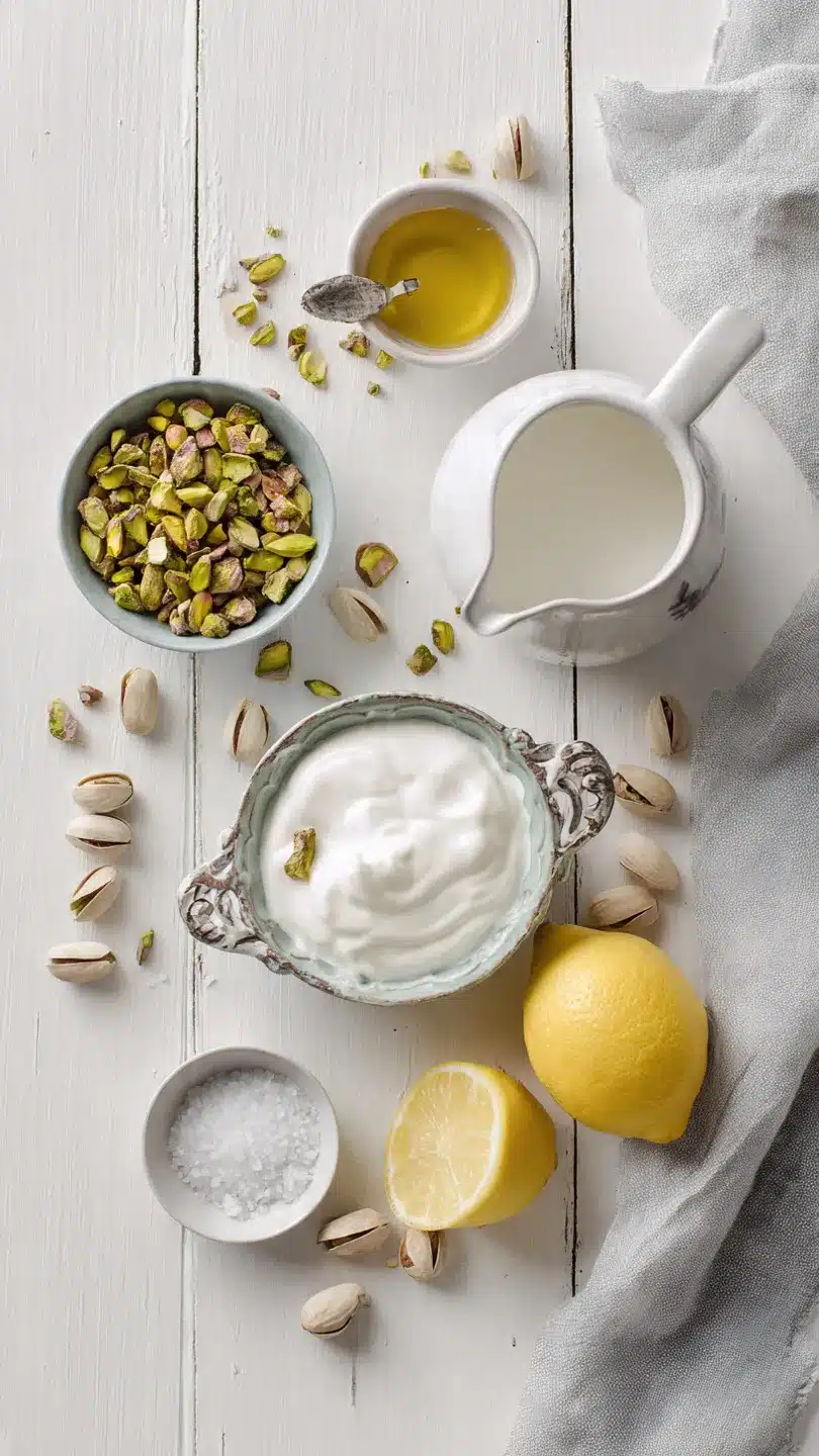 Leichter Low Carb Pistazien-Quarkkuchen ohne backen