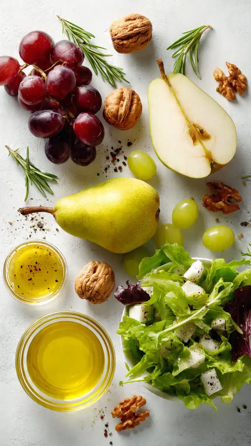 Herbstsalat mit Birne und Traube