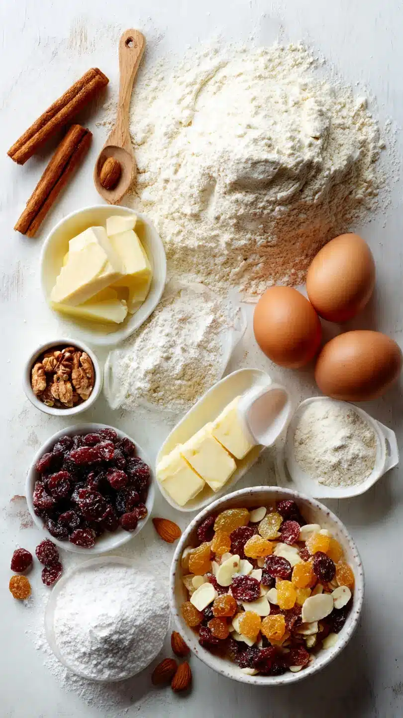 Stollenkuchen vom Blech mit Marzipan Rezept