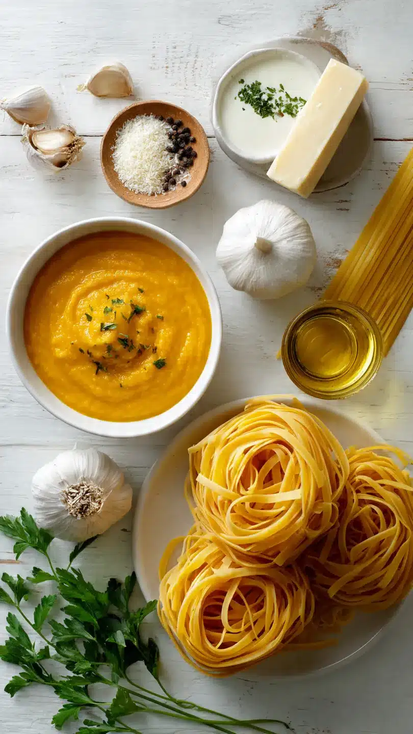 Cremige Kürbis Alfredo Pasta: Der Herbst auf dem Teller