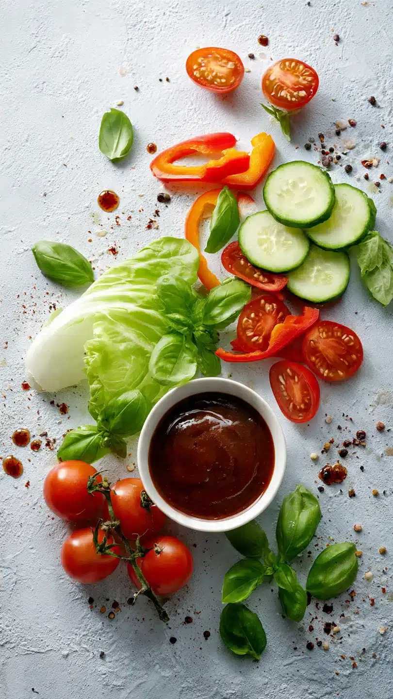BBQ HÄHNCHEN GESCHNITTENE SALAT
