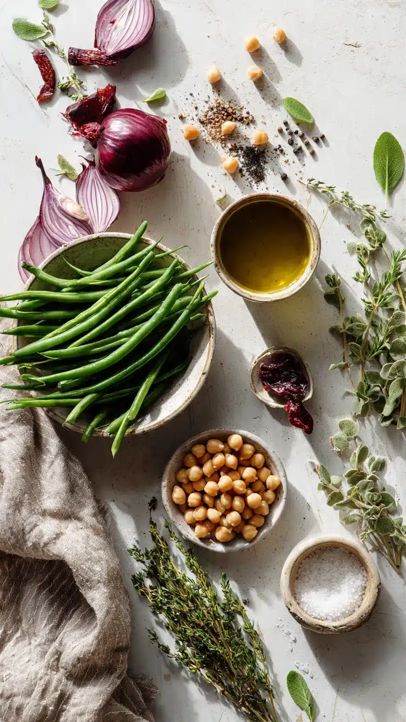 Marinierter Bohnen-Salat mit getrockneten Tomaten