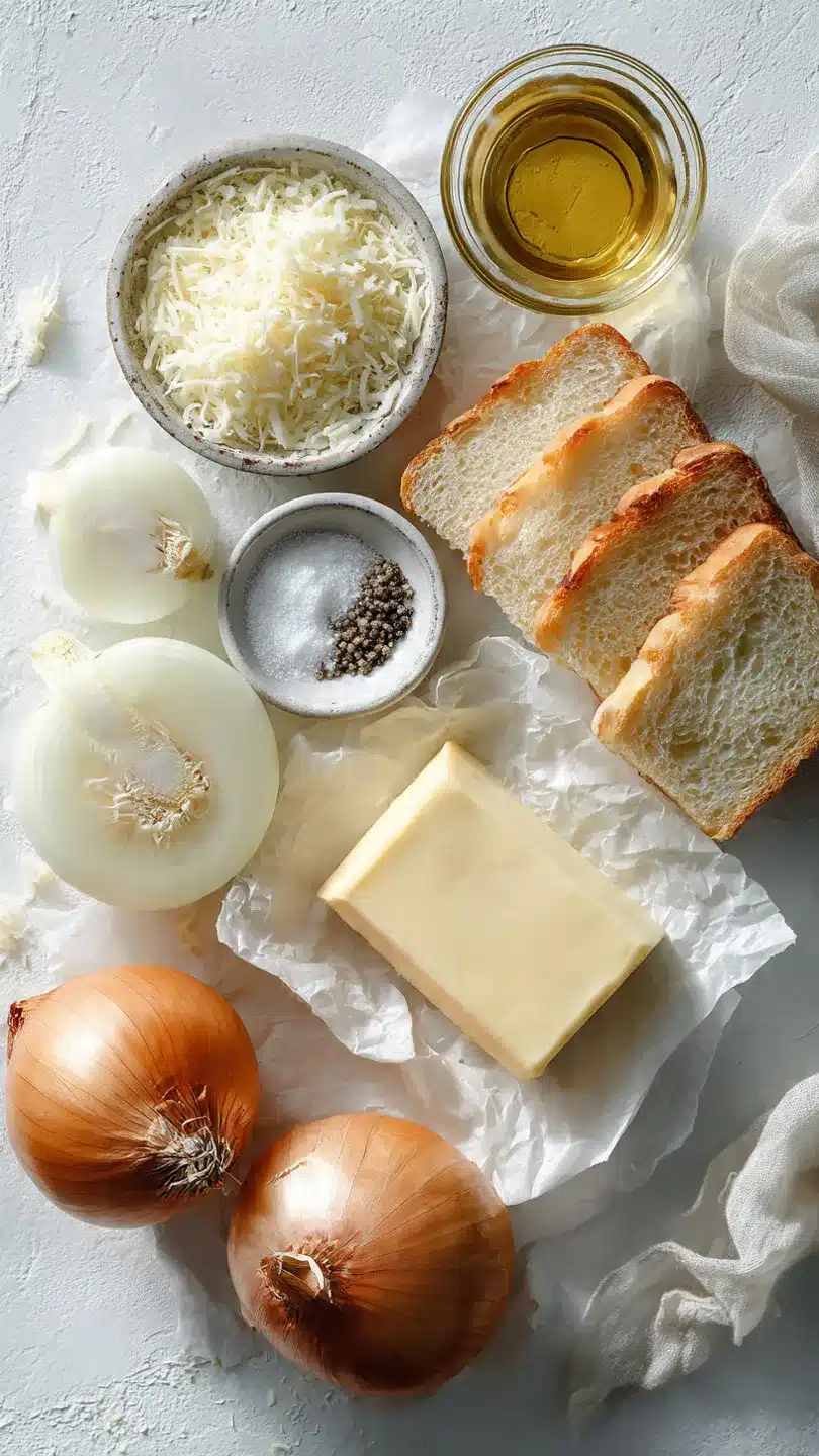 Gegrilltes Käsesandwich mit französischen Zwiebeln