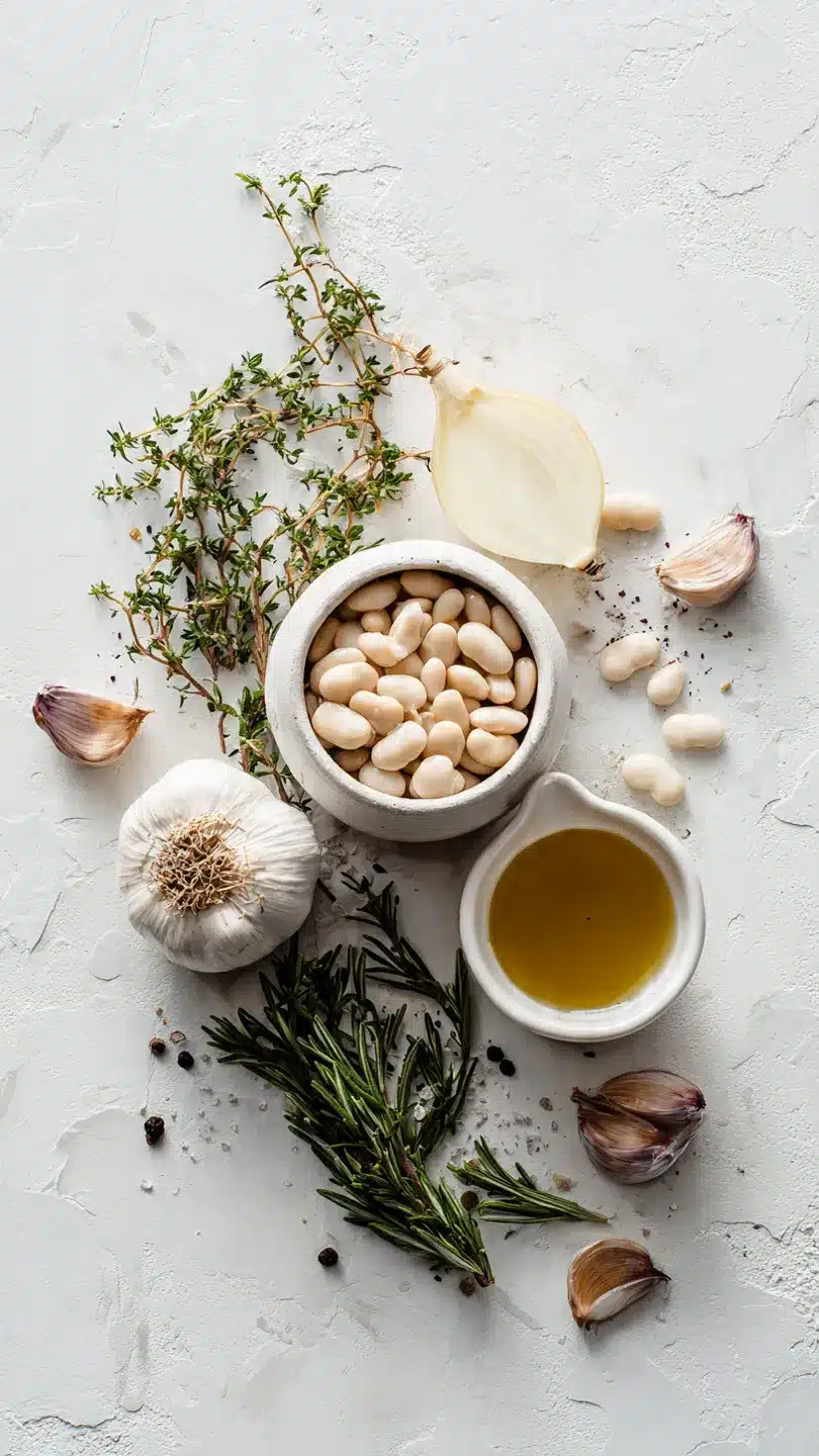 Cremige toskanische weiße Bohnensuppe für Genussmomente