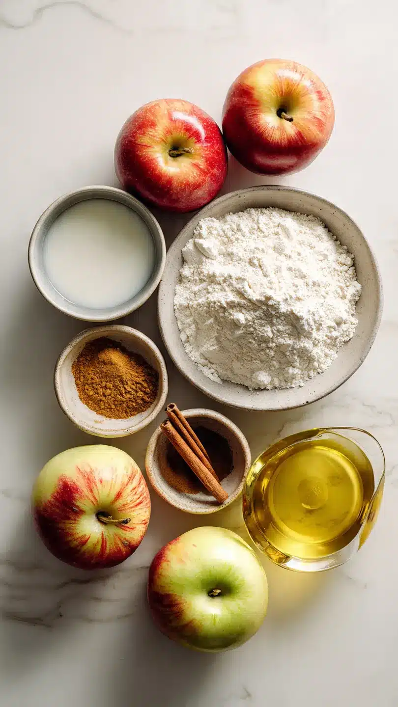 Schnelle gebackene apfelringe