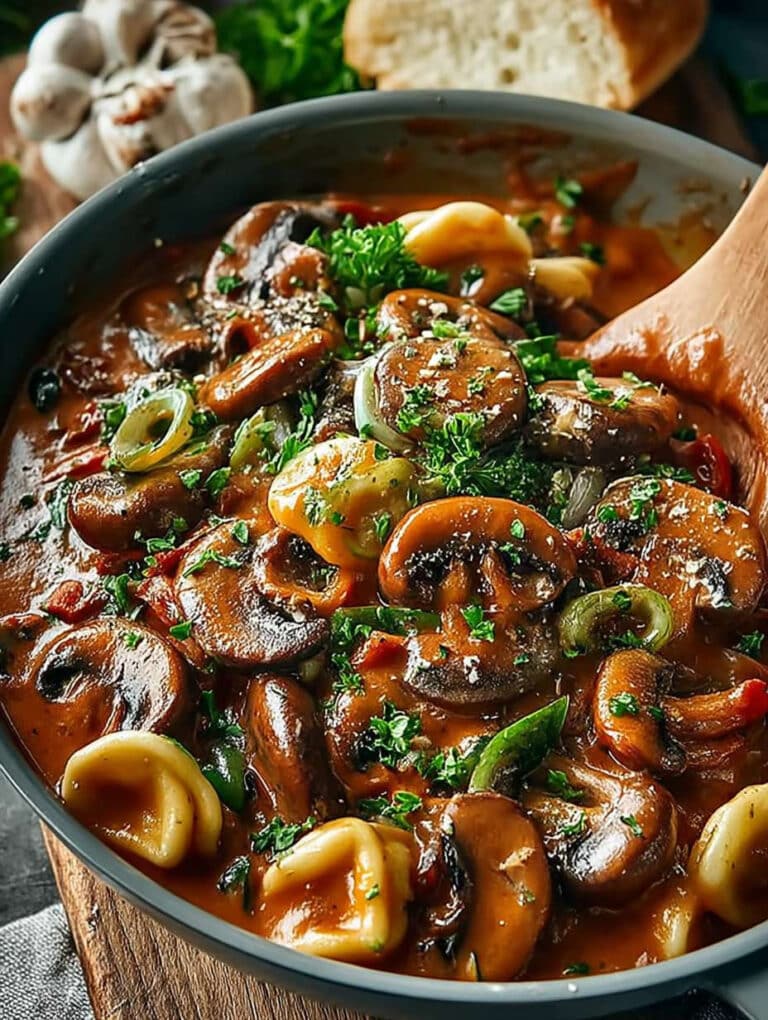 Veganes Lauch Pilz Gulasch: Schnell, einfach & gesund (Rezept)