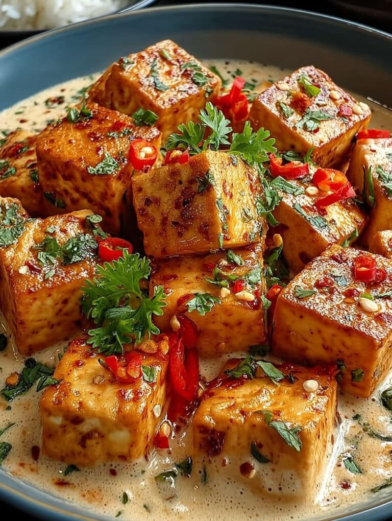 Tofu in cremiger Kokossoße: Schnelles, tropisches Rezept für die ganze Familie
