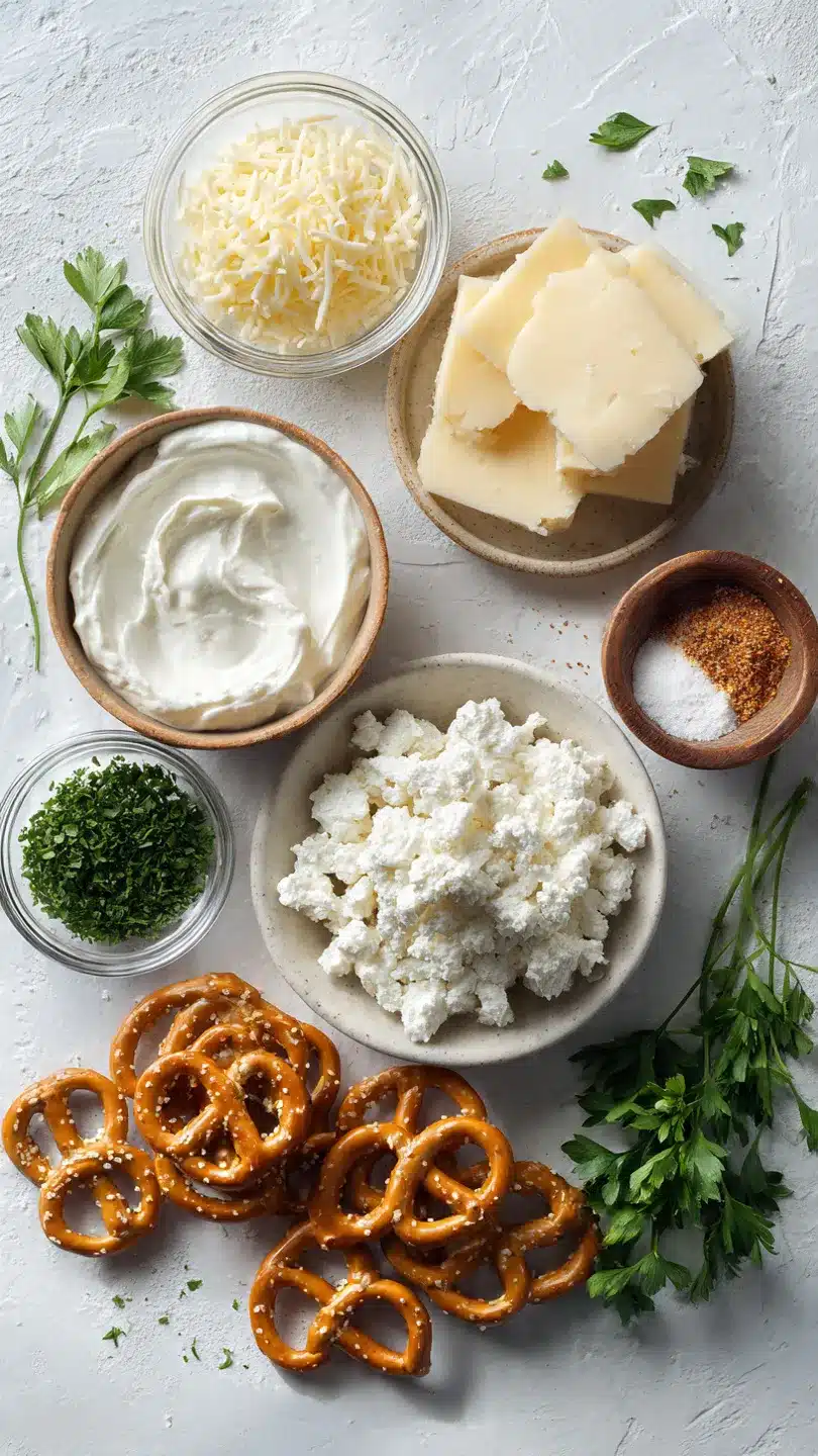 Cremiger und käsiger Brezel-Dip