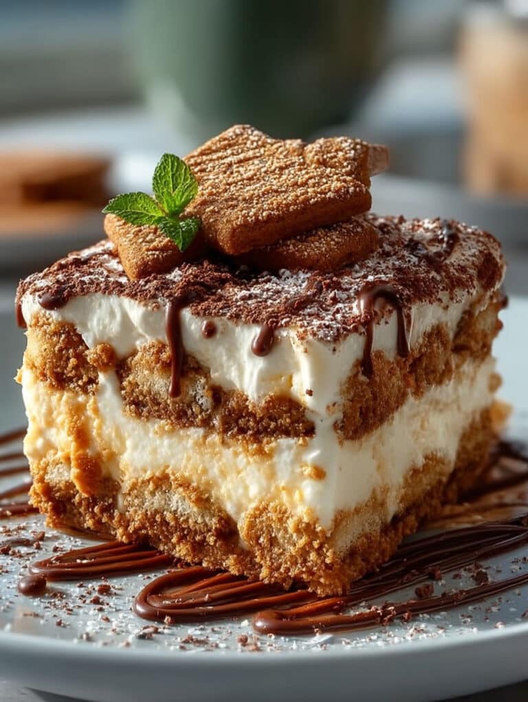 Biscoff Spekulatius Tiramisu ohne Kaffee: Einfaches Familienrezept