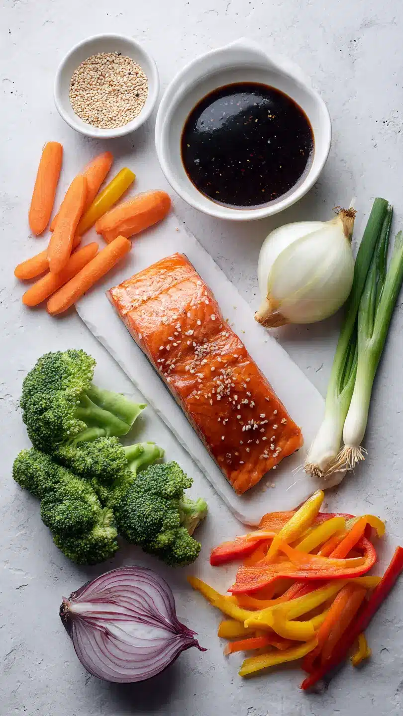 Teriyaki-Lachs mit Gemüse