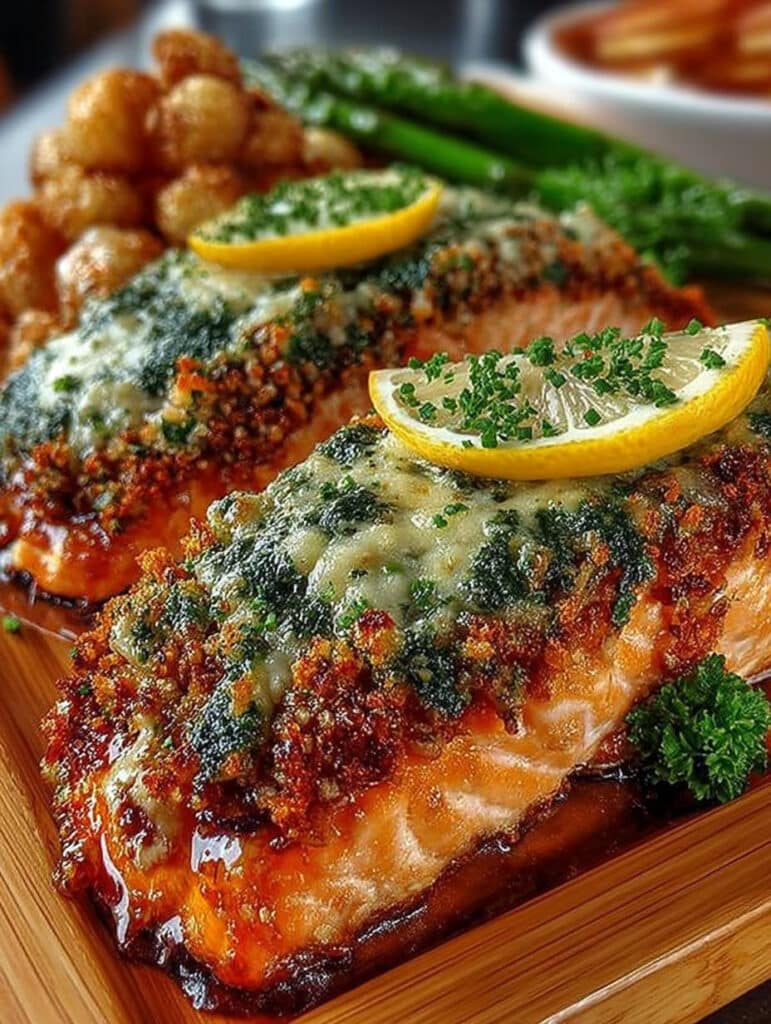 Knuspriger Lachs mit Knoblauch-Parmesan-Kruste: Das schnelle & einfache Rezept