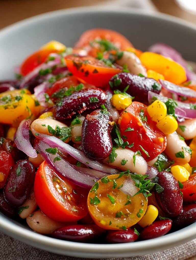 Bunter Bohnensalat Rezept: Einfach, Schnell, Gesund & Diabetikerfreundlich