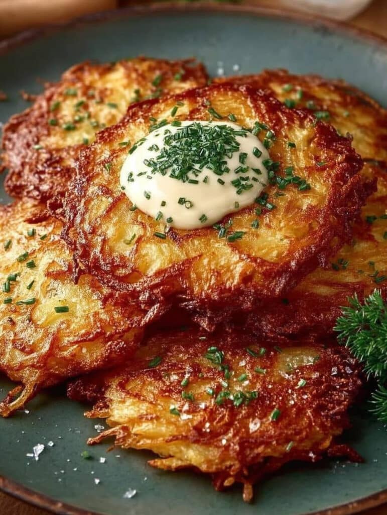 German Potato Pancakes: Das einfachste und knusprigste Rezept (Kindheitserinnerungen!)