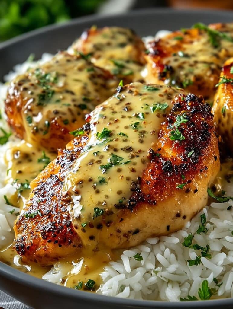 Honig-Senf-Hähnchen mit Reis: Schnelles & einfaches Familienrezept