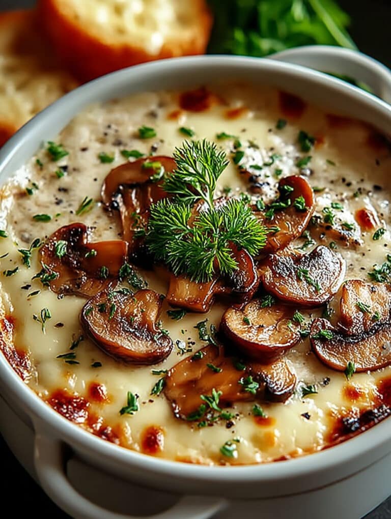 Hüttenkäse-Pilzsuppe: Cremig, einfach und in unter einer Stunde zubereitet