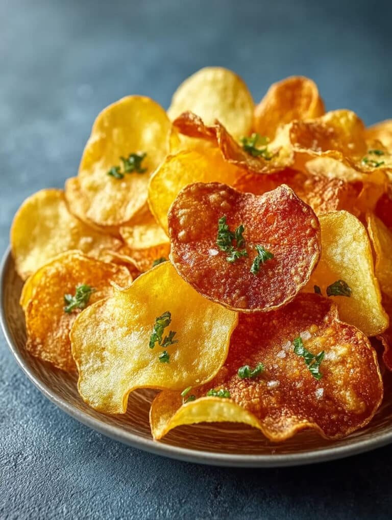 Knusprige Kartoffelchips aus der Heißluftfritteuse: Dein einfaches & gesundes Rezept