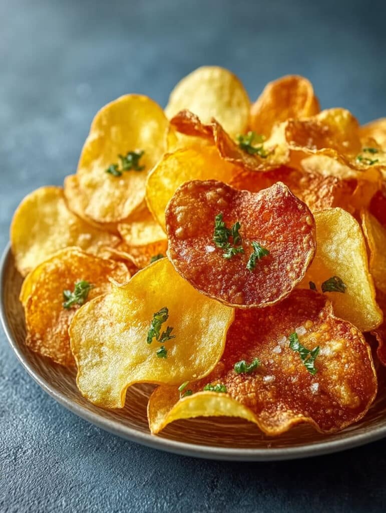 Knusprige Kartoffelchips aus der Heißluftfritteuse: Dein einfaches & gesundes Rezept