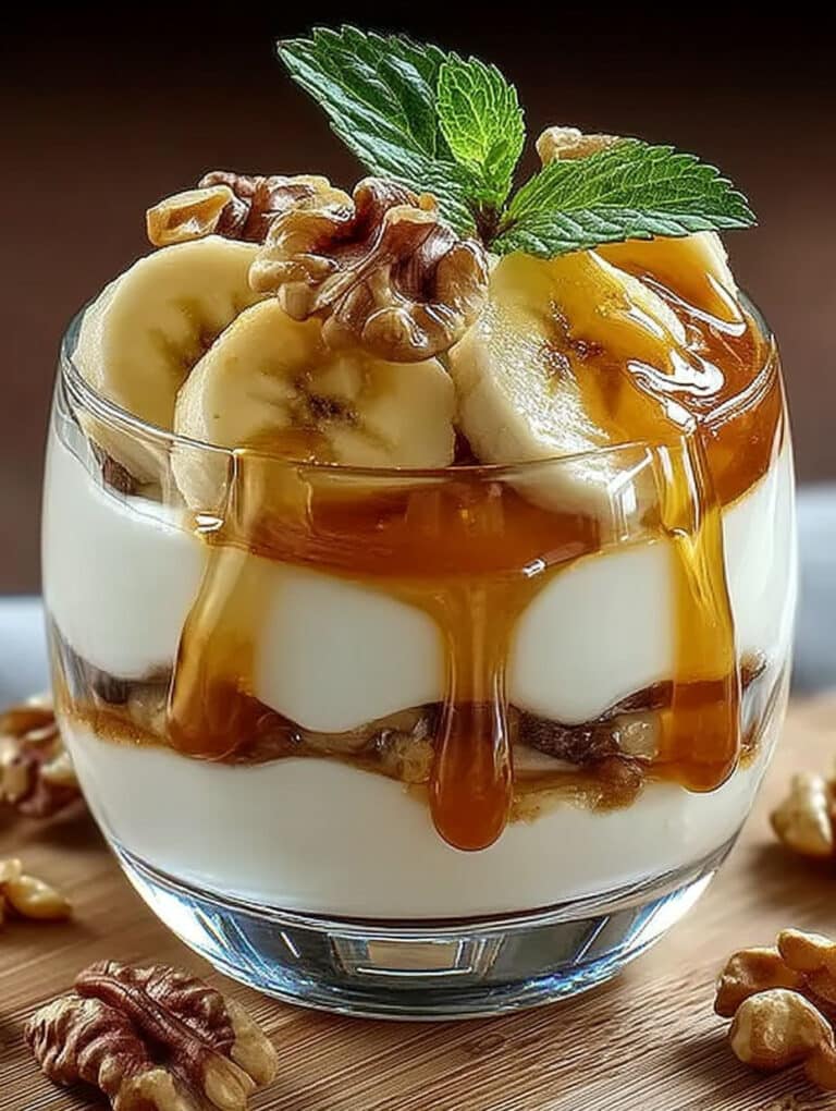 Joghurt mit Honig, Banane & Walnüssen: Schnelles & Gesundes Rezept für Frühstück & Snack