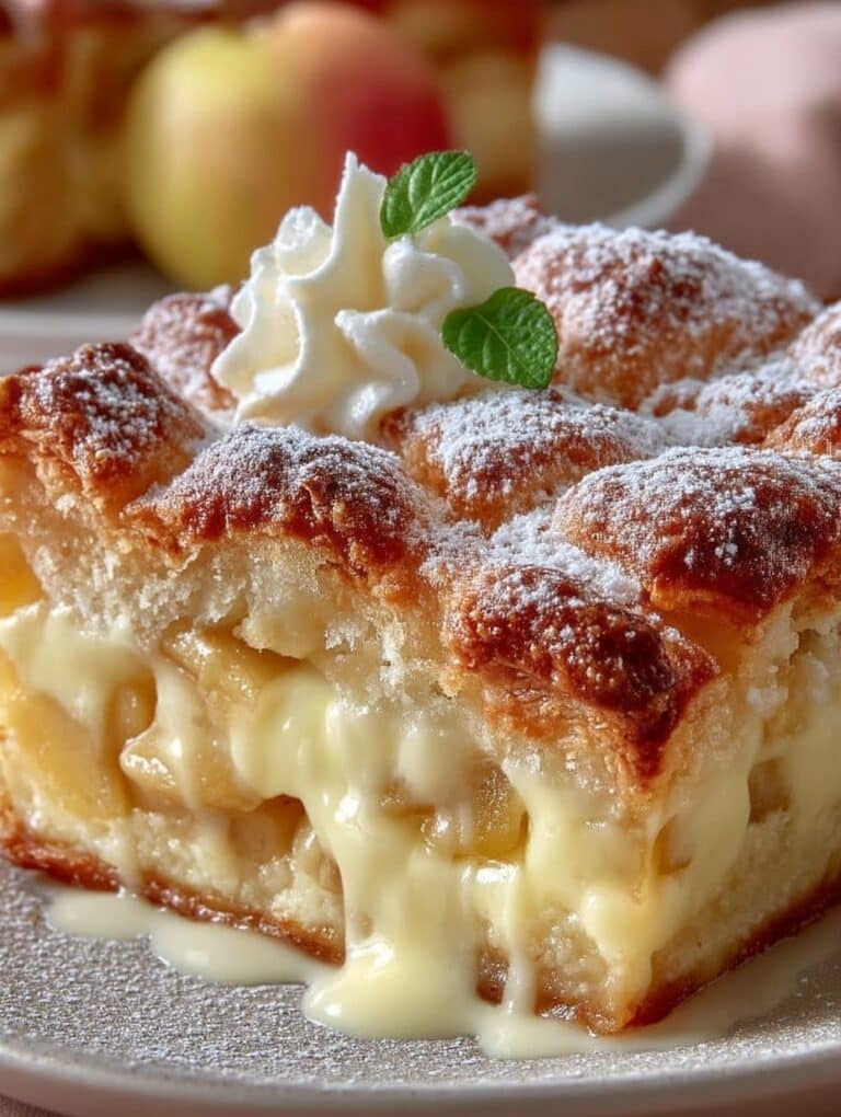 Apfelkuchen mit Vanillepudding: Einfaches & saftiges Rezept für Genießer