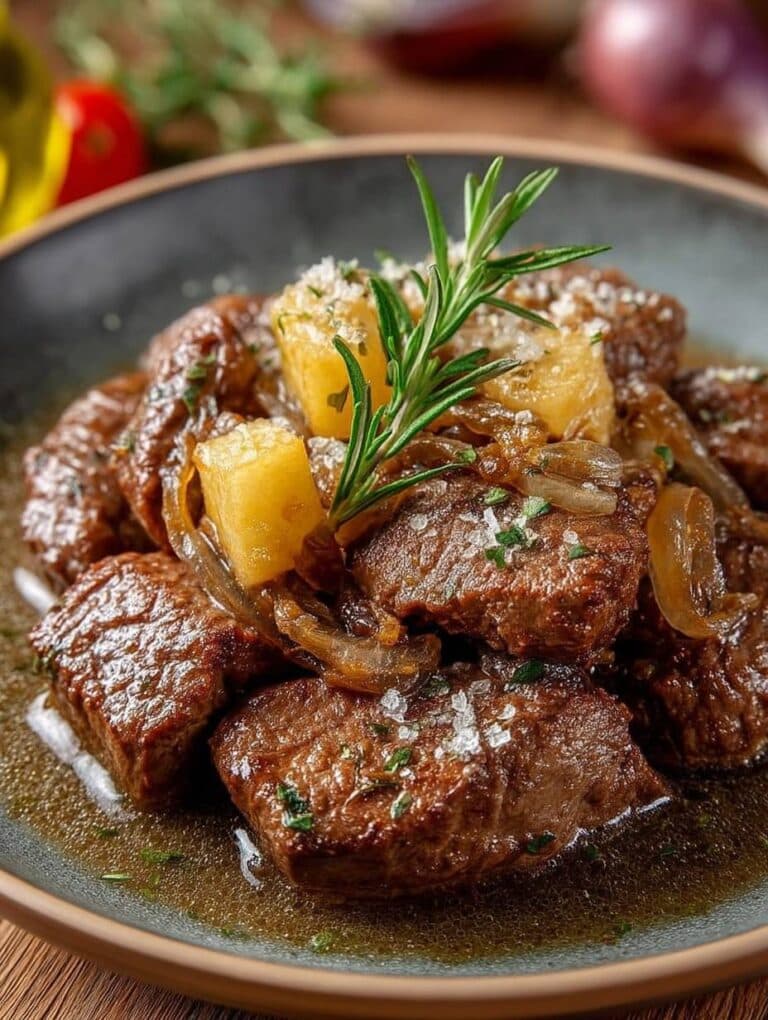 Gebratene Leber mit Zwiebeln und Äpfeln: Klassisches Hausmannskost-Rezept