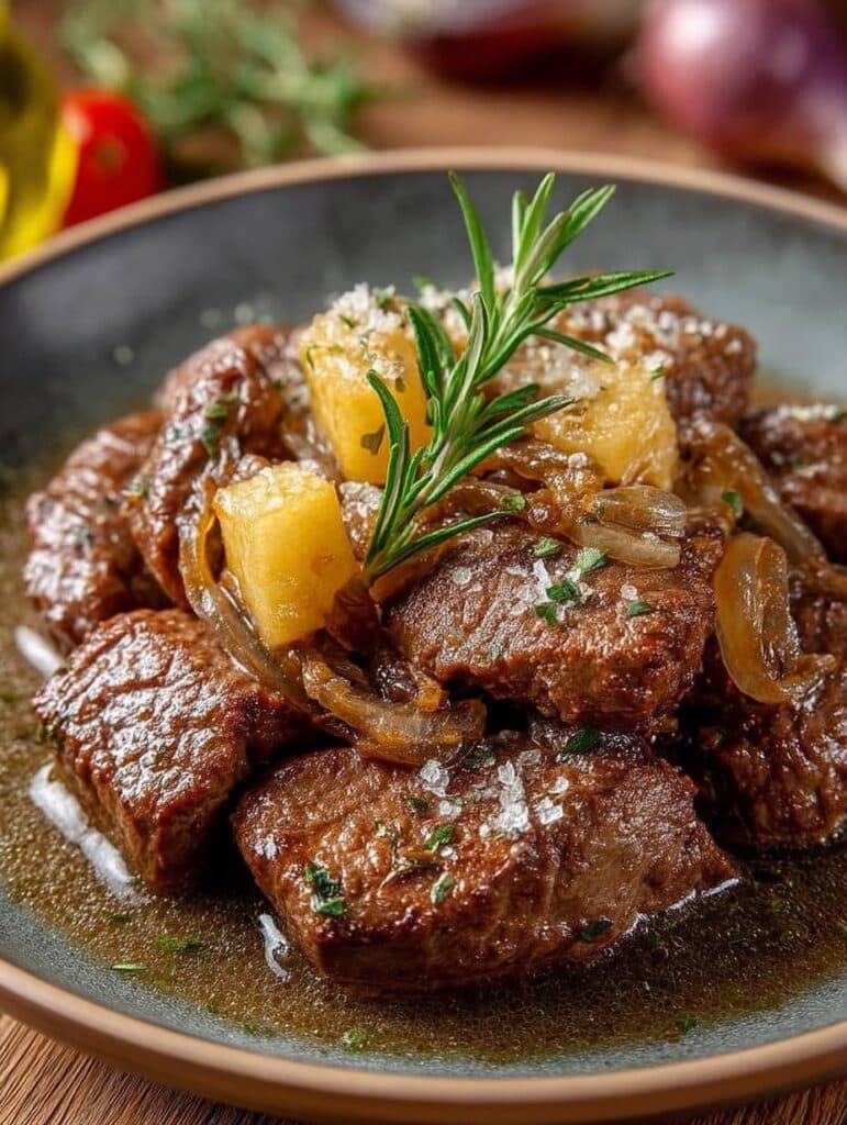 Gebratene Leber mit Zwiebeln und Äpfeln: Klassisches Hausmannskost-Rezept