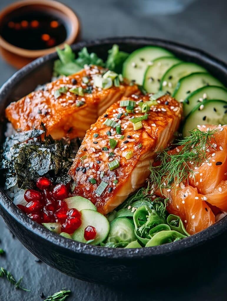 Knusprige Lachs-Bowls: Gesundes Blitz-Rezept mit Quinoa & Frische-Kick