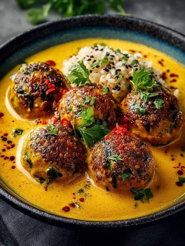 Vegane Linsenknödel in würziger Curry-Sauce: Einfaches Soul Food Rezept
