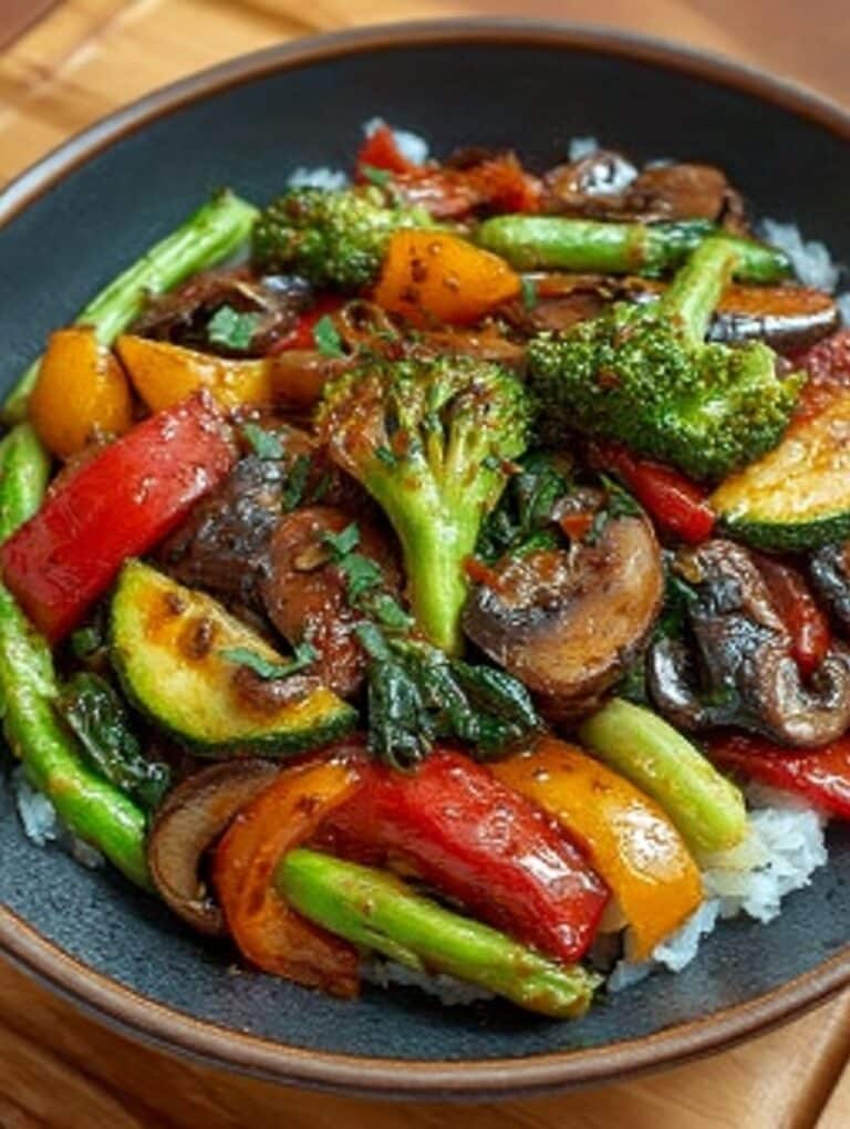 Vegane Gemüsepfanne: Schnelles, gesundes Rezept mit frischem Gemüse & Kräutern der Provence