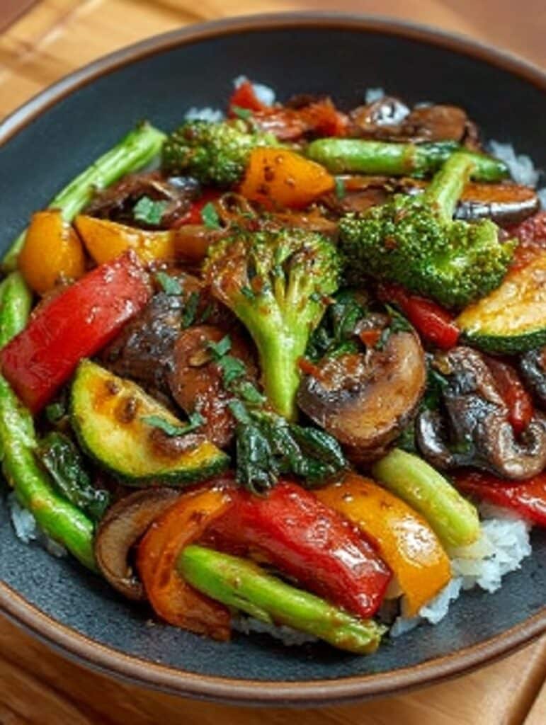 Vegane Gemüsepfanne: Schnelles, gesundes Rezept mit frischem Gemüse & Kräutern der Provence