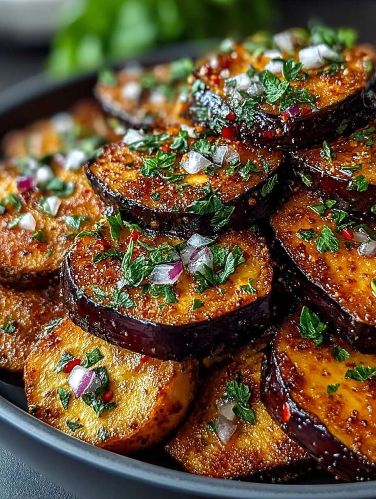 Knusprige Low-Carb-Auberginen aus dem Airfryer: Gesundes Snack-Rezept