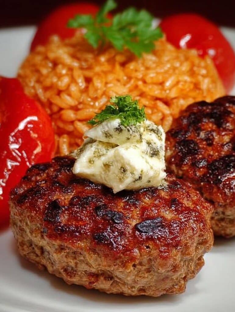 Bifteki mit Griechischem Tomatenreis: Einfaches & Authentisches Rezept