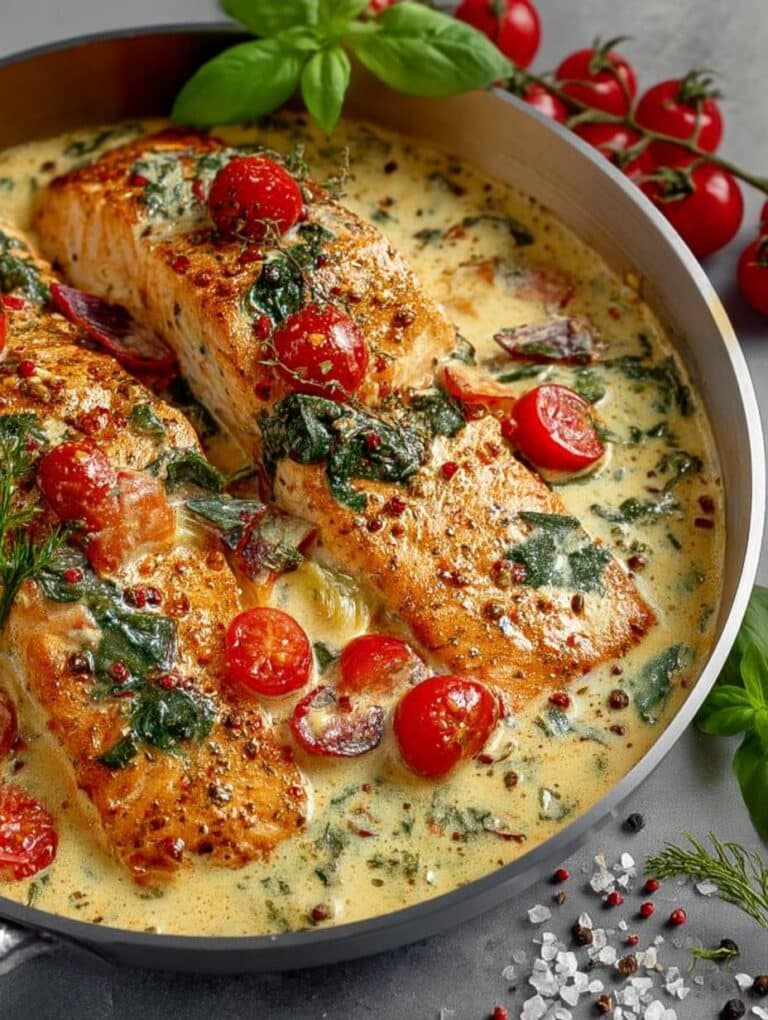 Cremiger Low Carb Toskana Lachs: Schnelles & Gesundes Abnehm-Rezept