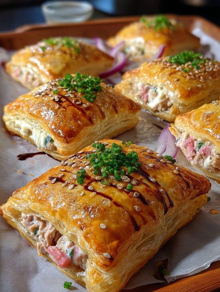 Knusprige Blätterteigtaschen mit Thunfisch: Blitzschnell, einfach & lecker