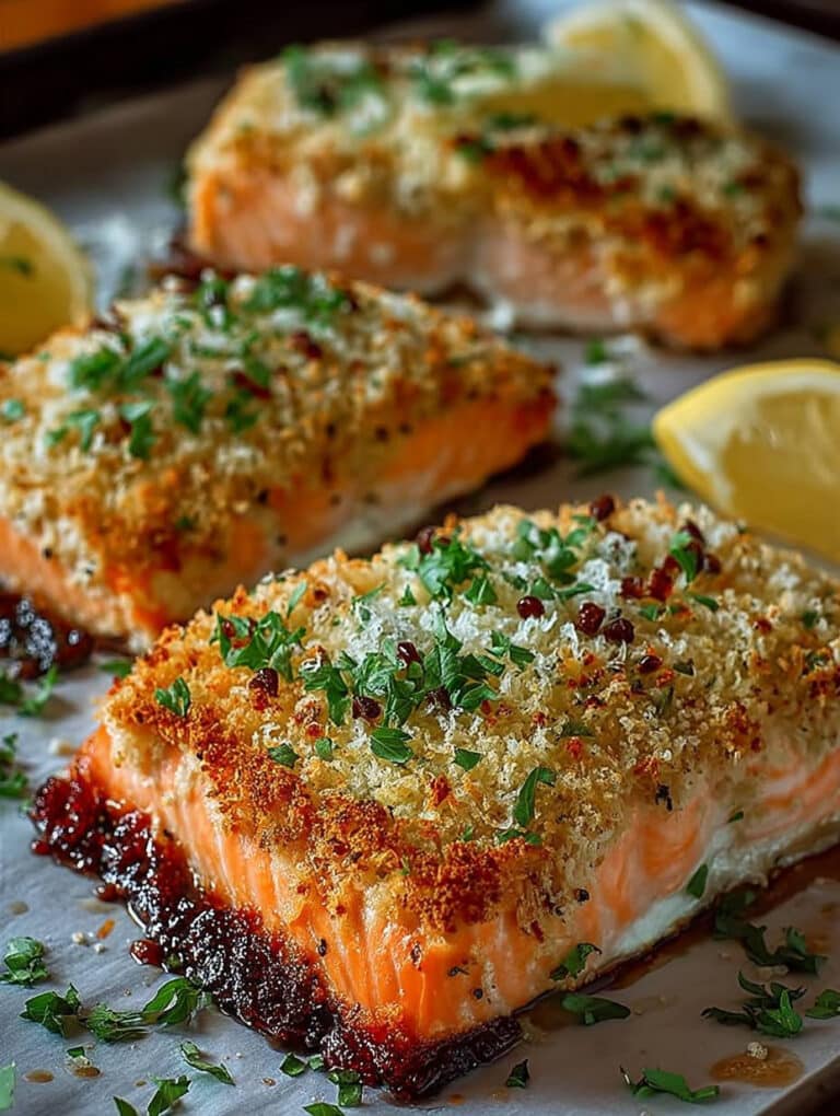 Krosse Parmesan-Krustenlachsfilets: Schnelles & leckeres Familienrezept