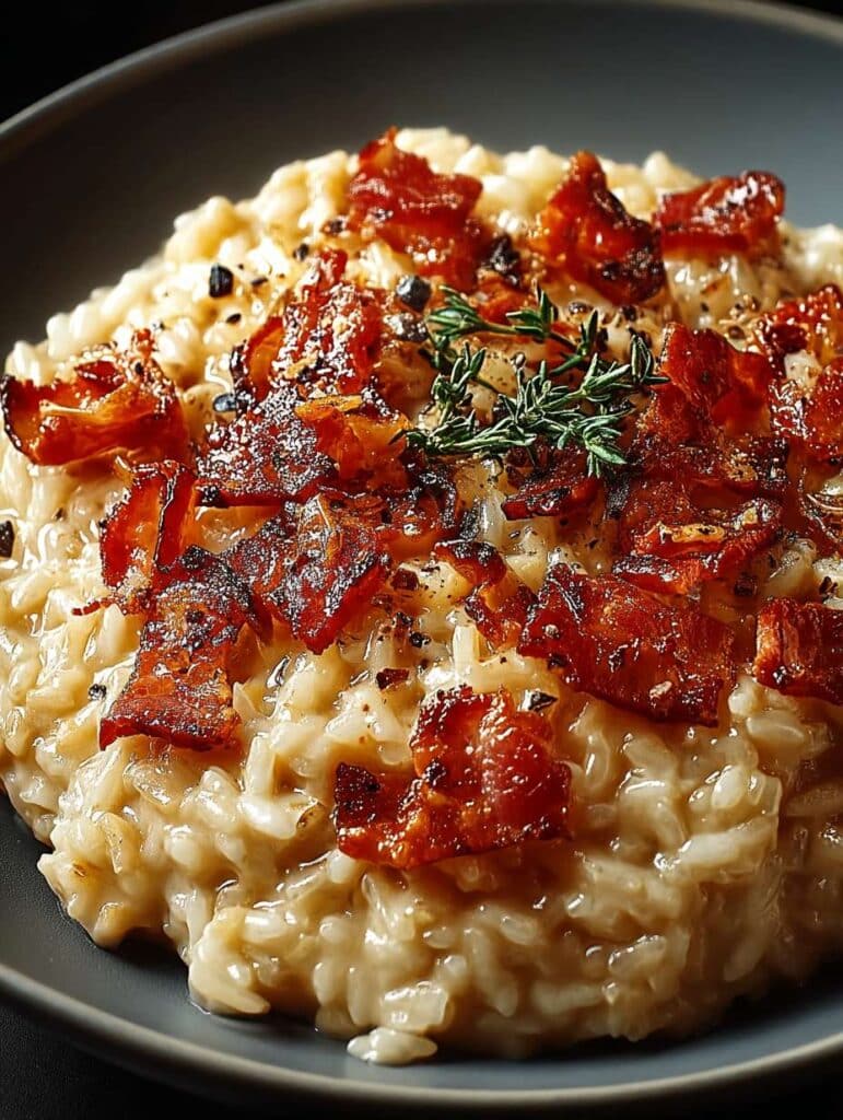 Französisches Zwiebel-Speck-Risotto: Einfaches Rezept für cremigen Genuss