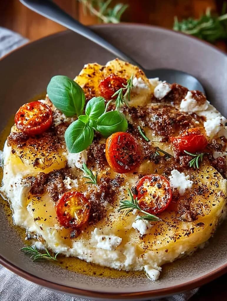 Herzhafter Kartoffel-Hack-Auflauf mit Feta: Einfach, schnell & familientauglich