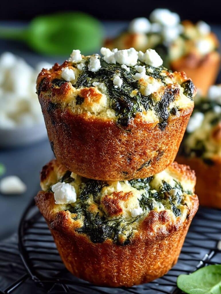 Gesunde Spinat Feta Muffins: Herzhaft, einfach & schnell | Vollkorn-Rezept