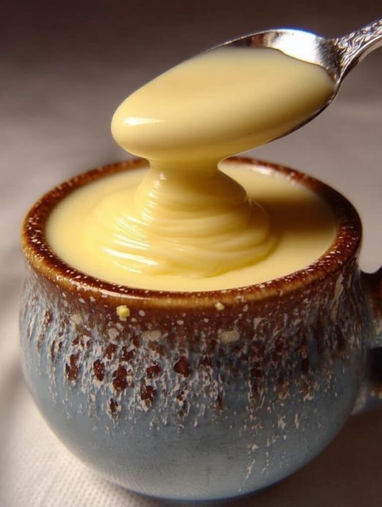 Selbstgemachte Gesüßte Kondensmilch: Einfaches 3-Zutaten Rezept für himmlischen Genuss