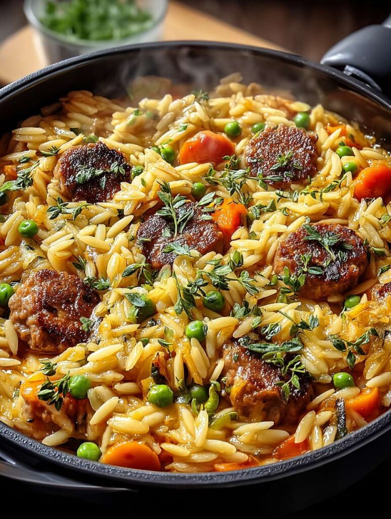 OnePot Orzo-Wikinger-Topf: Einfaches & Herzhaftes One-Pot-Rezept